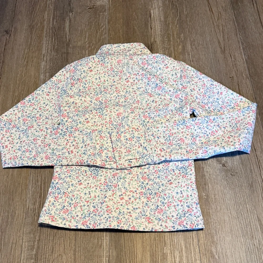abercrombie kids White Jacket with Pink and Blue Floral Print